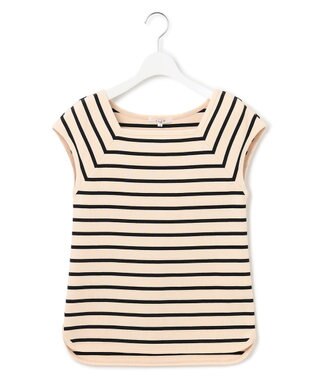 23区 S 【SLOW/一部店舗限定】ミドルフライスジャージー キャップスリーブカットソー ブラック系1