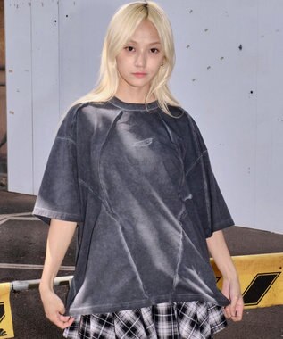 WEGO 【ユニセックス着用ITEM/MLサイズ展開】コールドダイスウィッチングロゴT（SS） スミクロ