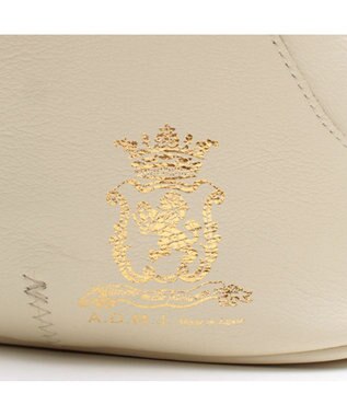 A.D.M.J. 【牛革】クラシックアニルブリロ/ノーブルファスナートート25cm(ショルダーストラップ付) ムーン