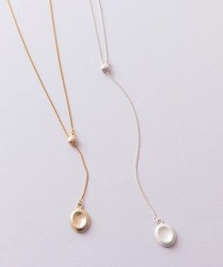 Pisceans デントプレートスライドネックレス マットシルバー