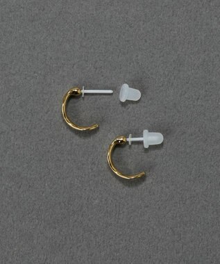 Phoebe 〈金属アレルギー対応〉リップルフープセラミックポストピアス　ゴールド/ニッケルフリー ゴールド