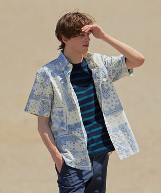 J.PRESS MEN ペイズリーバンダナプリント シャツ アイボリー系5