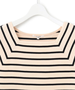 23区 S 【SLOW/一部店舗限定】ミドルフライスジャージー キャップスリーブカットソー ブラック系1