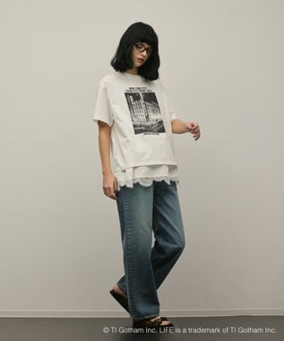 GRACE CONTINENTAL LIFEphotoTシャツ ホワイト