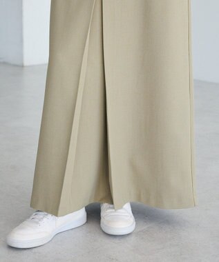 CRAFT STANDARD BOUTIQUE フロントタックロングスカート Light Khaki