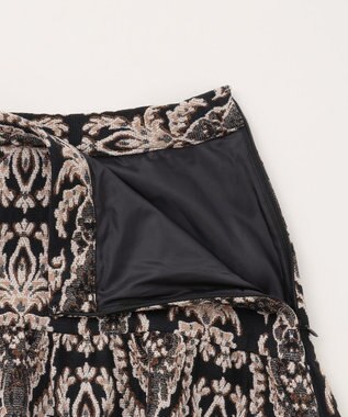 GRACE CONTINENTAL オーナメントジャガードスカート ブラック