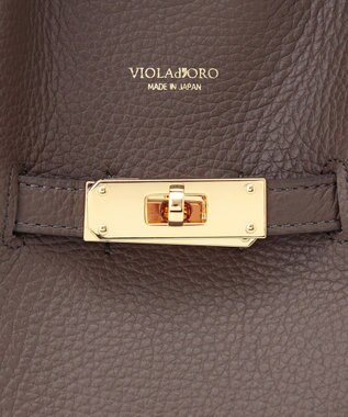 23区 VIOLAd'ORO イタリアンWフェイスレザー トートバッグ ダークブラウン系