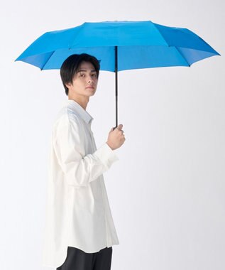 MOONBAT 【3秒でたためる傘/耐風/自動開閉】urawaza 無双(ウラワザ ムソウ)  折りたたみ傘 無地  58cm ターコイズブルー