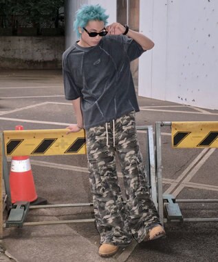 WEGO 【ユニセックス着用ITEM/MLサイズ展開】コールドダイスウィッチングロゴT（SS） スミクロ