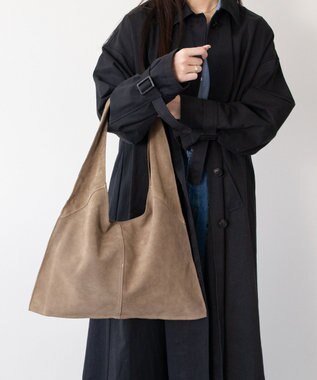 INTER-CHAUSSURES 【ANDREA CARDONE】スエードショルダーバッグ ベージュスウェード