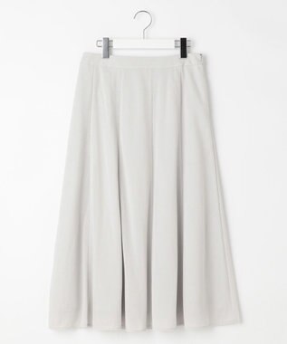 J.PRESS LADIES L 【洗える】シアートリコット フレアー スカート ライトグレー系