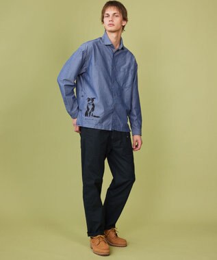 JOSEPH ABBOUD MOUNTAIN 【テーム・ヤルヴィモチーフ】デザイン シャツ ネイビー系