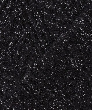 JOSEPH HOMME メランジヘリンボンストライプ　ケーブルニット ブラック系