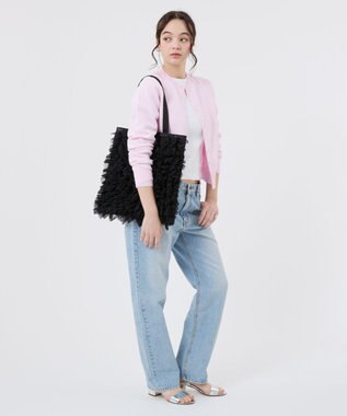 LeSportsac RUFFLE LG EMERALD TOTE/ブラックレースラッフル ブラックレースラッフル