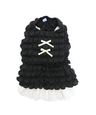 PET PARADISE ペットパラダイス ぽこぽこ ワンピース 《ブラック》 小型犬 ブラック