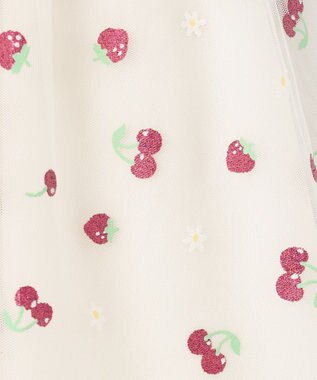 ANY KIDS 【チェリーベリーシリーズ】フルーツ チュール スカート オフホワイト系