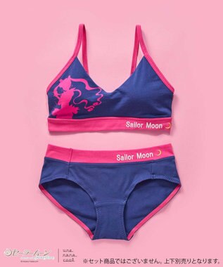 une nana cool 美少女戦士セーラームーン × une nana cool ノンワイヤーブラ ネイビー