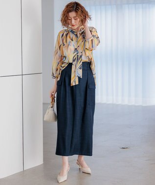 23区 S 【WEB限定】Ratti ペインティングプリント ブラウス イエロー系