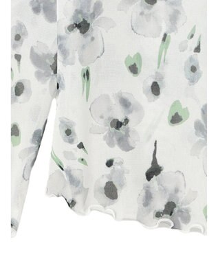 CRAFT STANDARD BOUTIQUE プリント柄スタンドネックプルオーバー Off White