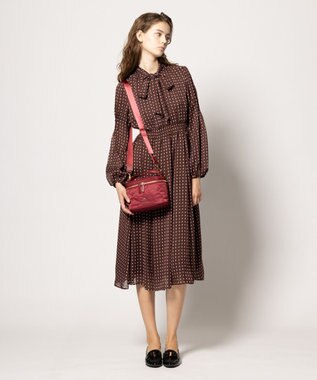 TOCCA CHECKER CLOVER VANITY ヴァニティバッグ レッド系