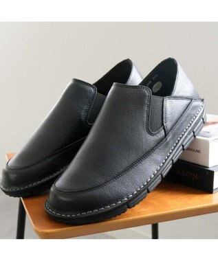Pointer 本革2WAYスリッポン メンズ ブラック