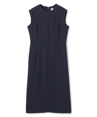 BEIGE， 【洗える・L-size】CINDY / クルーネックノースリーブワンピース Navy x Black