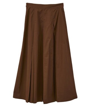 CRAFT STANDARD BOUTIQUE タックツイルプリーツスカート Brown