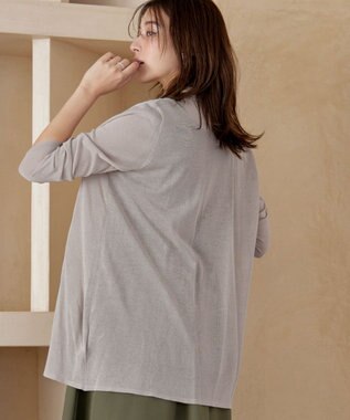 Tiaclasse ロングトッパーカーディガン グレー