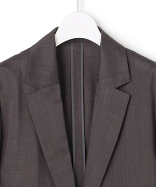 ICB L Peラミーシアータフタ 半袖ジャケット チャコール