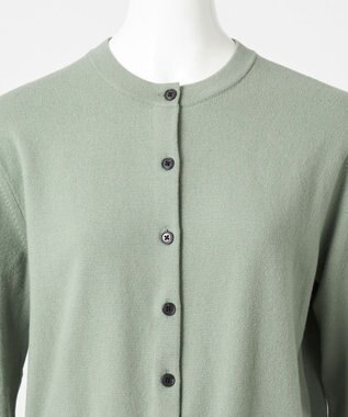 23区 L 【エステータ】クルーネック カーディガン セージグリーン系