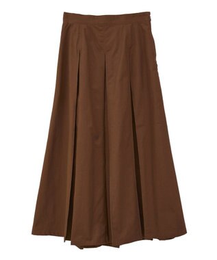 CRAFT STANDARD BOUTIQUE タックツイルプリーツスカート Brown