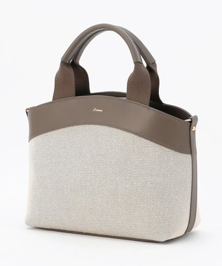 J.PRESS LADIES 【2WAY】キャンバス トートショルダー モカ系
