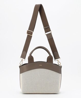 J.PRESS LADIES 【2WAY】キャンバス トートショルダー モカ系