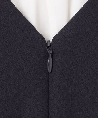 ANY SIS L 【優木まおみさんコラボ】秒映えセレモニー ブラウス × ジャンパースカート オフ×ネイビー