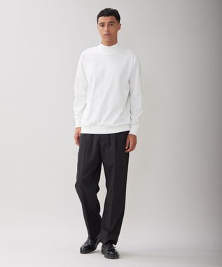 UNFILO MENS コットン モックネックTEE [23年秋冬商品] シロ