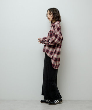 Green Parks ・ＥＬＥＮＣＡＲＥ　ＤＵＥ　２ｗａｙチェックビックシャツ Bordeaux