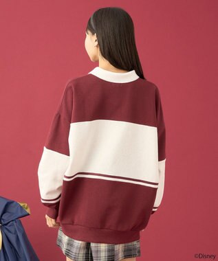 earth music&ecology Ｄｉｓｎｅｙ／レトロコミックハーフｚｉｐスウェット Red