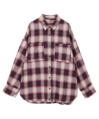 Green Parks ・ＥＬＥＮＣＡＲＥ　ＤＵＥ　２ｗａｙチェックビックシャツ Bordeaux