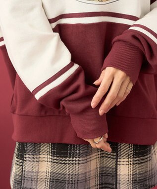 earth music&ecology Ｄｉｓｎｅｙ／レトロコミックハーフｚｉｐスウェット Red