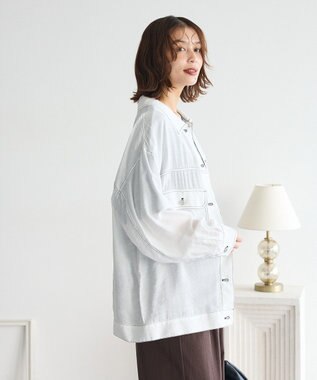 Green Parks ・ＥＬＥＮＣＡＲＥ　ＤＵＥ　カラーステッチシアーＧジャン Off White