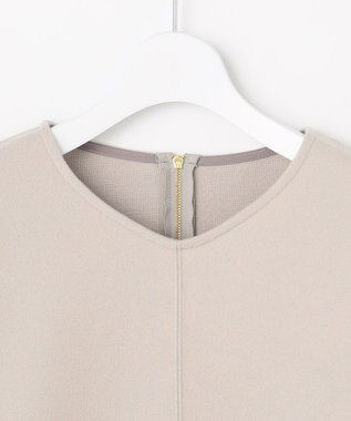 J.PRESS LADIES メルトンジャージー Vネック カットソー グレージュ系