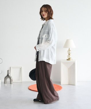 Green Parks ・ＥＬＥＮＣＡＲＥ　ＤＵＥ　カラーステッチシアーＧジャン Off White