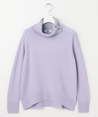 J.PRESS LADIES CASHMERE BLEND 襟付き ニット ラベンダー系