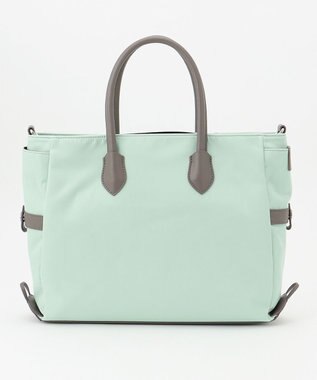 Y'SACCS ナイロン×リサイクルレザー　ホック2WAYトート　Sサイズ