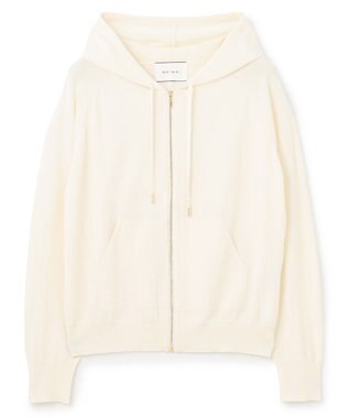 BEIGE， MONSTERA / ストレッチ フーデットニット Ecru