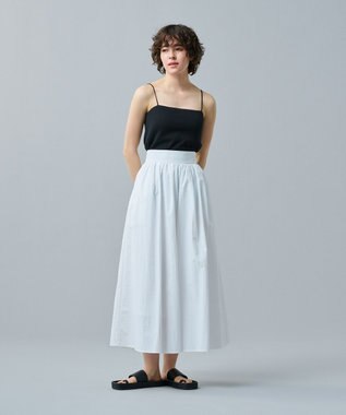 uncrave 【撥水・UVカット・接触冷感】プルーフナイロン フレアスカート ホワイト