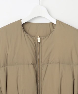 23区 【SLOW/一部店舗限定】ヴィンテージナイロン ダウンコート カーキ系