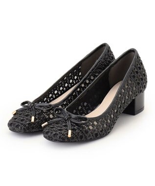 TOCCA CROCHET WITH RIBBON PUMPS パンプス ブラック系