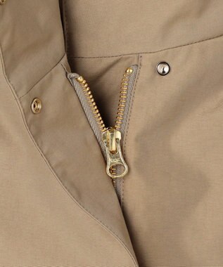 J.PRESS LADIES 【2way】スパンライクナイロンタッサー フーデッド コート キャメル系