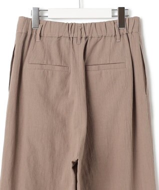 J.PRESS YORK STREET 【WOMEN】コットンワッシャータックワイド パンツ ブラウン系